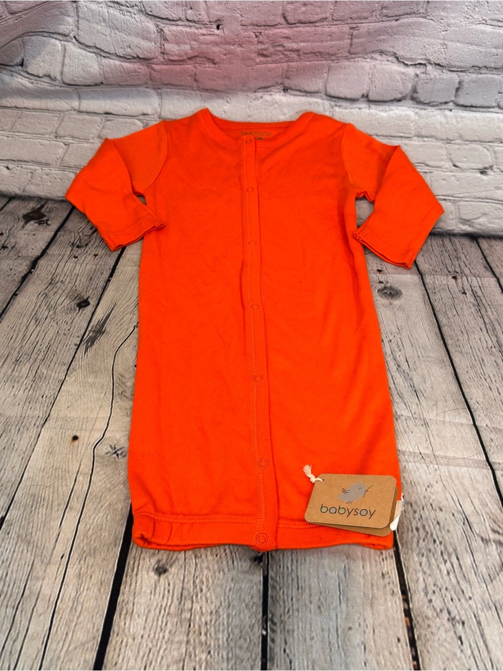 BabySoy Orange Baby Gown